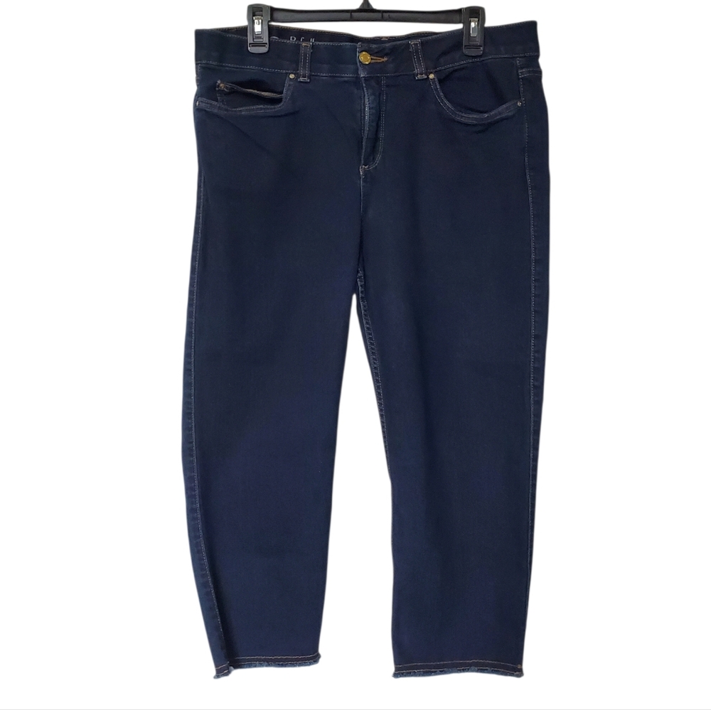 Rafaella Dark Blue Cropped/Ankle Jeans Size 14